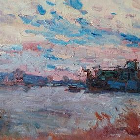 Peinture, Evening is coming soon, Oleksandr Khrapachov