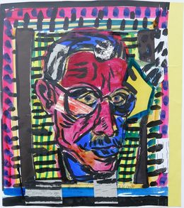 Painting, Detached man /Thomas Mann, Karl-Karol Chrobok