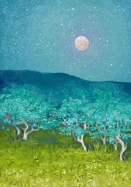 Painting, Moonlit Silence (1), Andrii Kovalyk