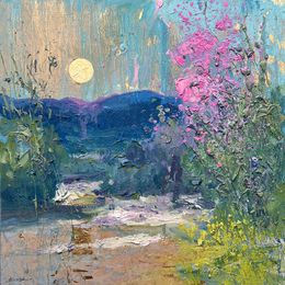 Peinture, Spring Silence Under the Moon, Andrii Kovalyk