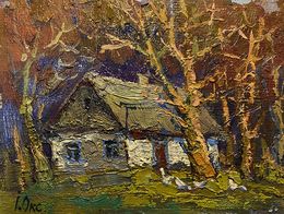 Painting, Geese in the Yard, Oksana Ivanyuk