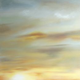 Painting, Ebb Tide I (paysage, nuages, soleil), Sabine Eichler