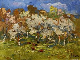 Painting, Spring Blooming Garden, Oksana Ivanyuk
