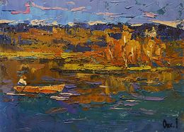 Painting, Early River Fishing, Oksana Ivanyuk