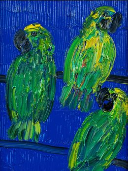 Painting, Amazon Leon (Alba Roda) - Parrots, Hunt Slonem