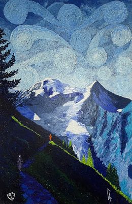 Peinture, Sur le sentier, Eric Guillory