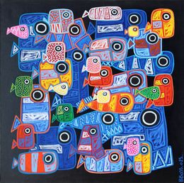 Peinture, Banc de poissons #20, David Jehan (B.boss)