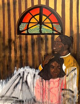 Painting, In love with a broken heart, Ephraim Daminola Adegoke