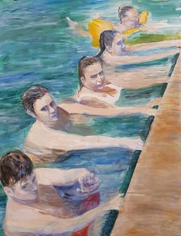 Painting, La Baignade, Sara Manglano