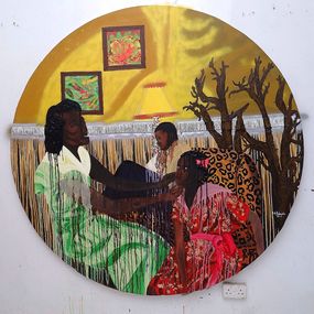 Painting, The flowers of a daffodil never fall far from it, Ephraim Daminola Adegoke