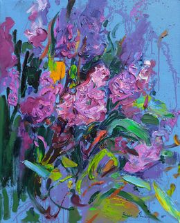 Painting, The fragrance of evening lilac, Helen Shukina