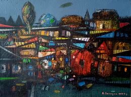 Pittura, The Village in the Evening, Aram Sevoyan