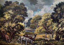 Painting, Landscape with Horses, Alexander Litvinov
