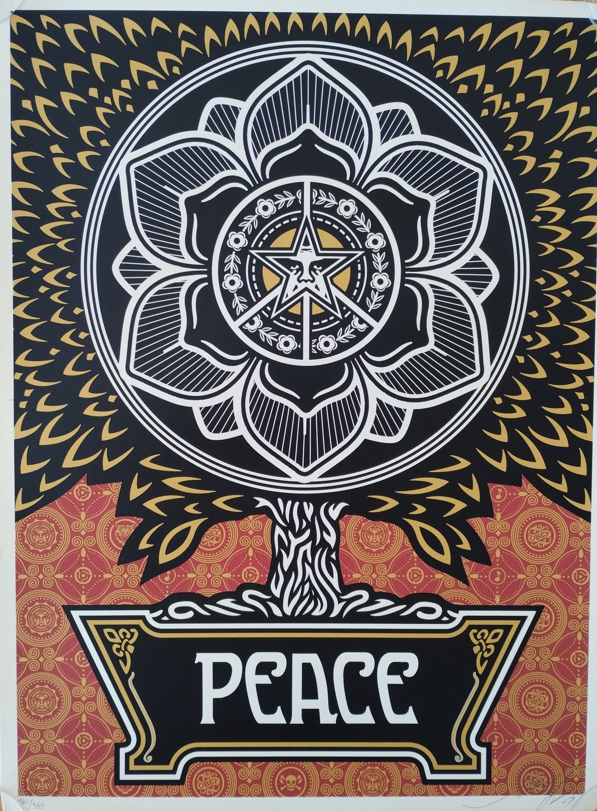 Shepard Fairey (Obey), Peace Tree Gold Shepard Fairey (Obey), Peace Tree Gold