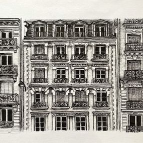 Dessin, Fenêtres de Paris, Libby Bothway