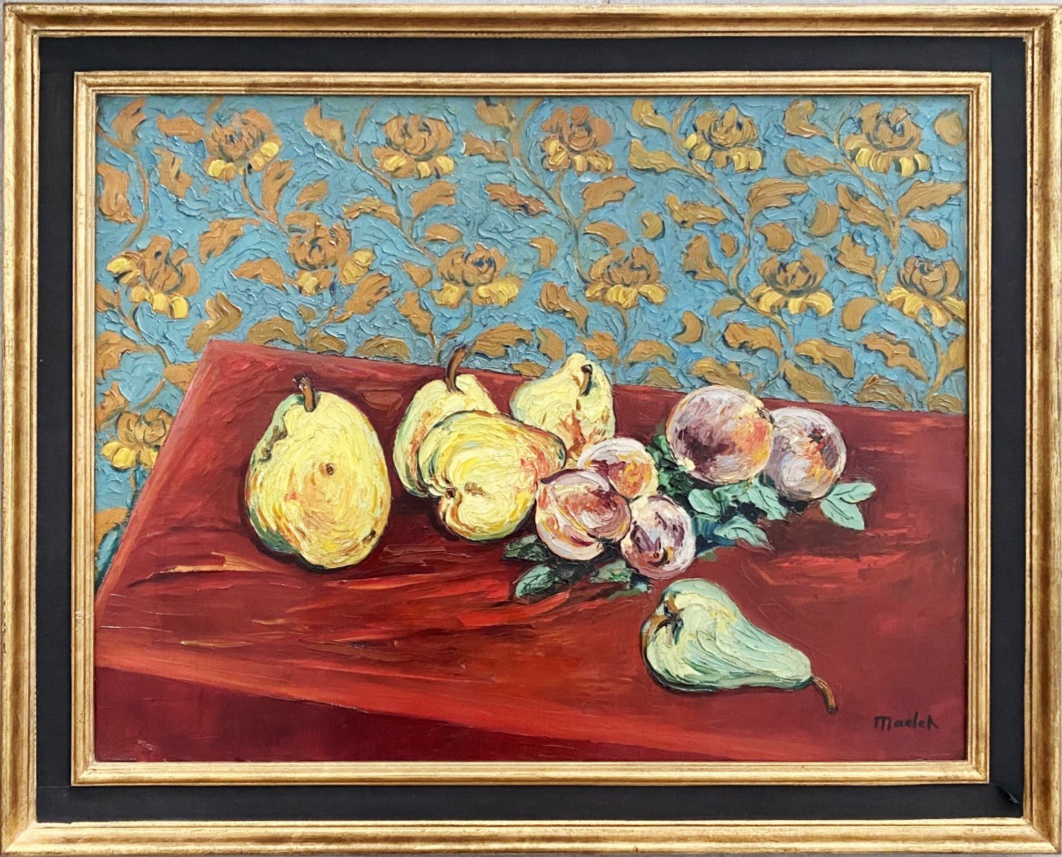 Élisée Maclet, Nature morte poires et pêches Élisée Maclet, Nature morte poires et pêches