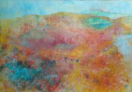 Painting, Les moissons bleues, Autonne