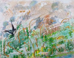 Painting, L'hirondelle, Cléa-Chantal Léandri