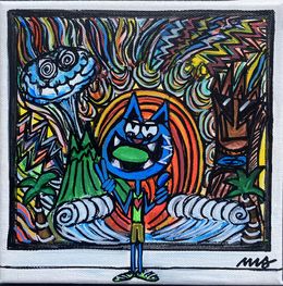 Peinture, Vive les fleurs et les fleurs et la playa, Seb Paul Michel