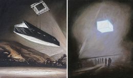 Painting, Diptych, From The Movies series, Jose Ricardo Contreras Gonzalez