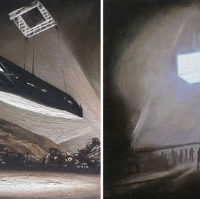 Gemälde, Diptych, From The Movies series, Jose Ricardo Contreras Gonzalez
