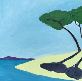 Painting, Ombres sur la plage, Frédéric Cadiou