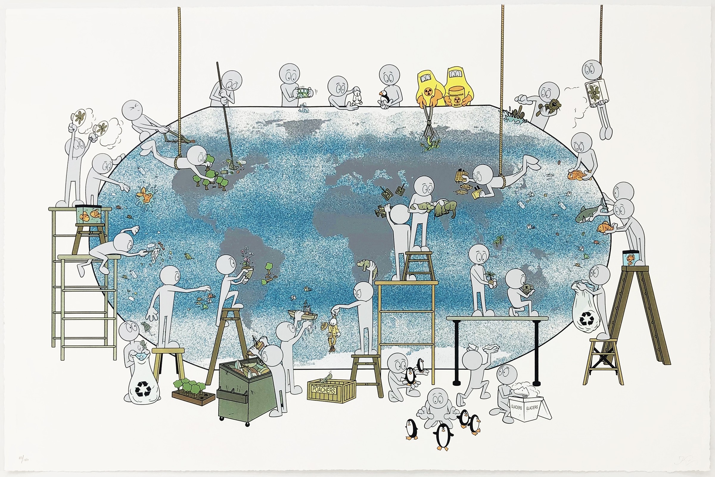 Kaï Aspire, Our World (large hand signed serigraph) Kaï Aspire, Our World (large hand signed serigraph)