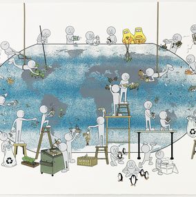 Stampe, Our World (large hand signed serigraph), Kaï Aspire