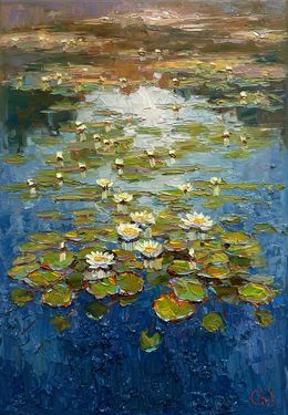 Pintura, Water Lilies, Evgeny Chernyakovsky