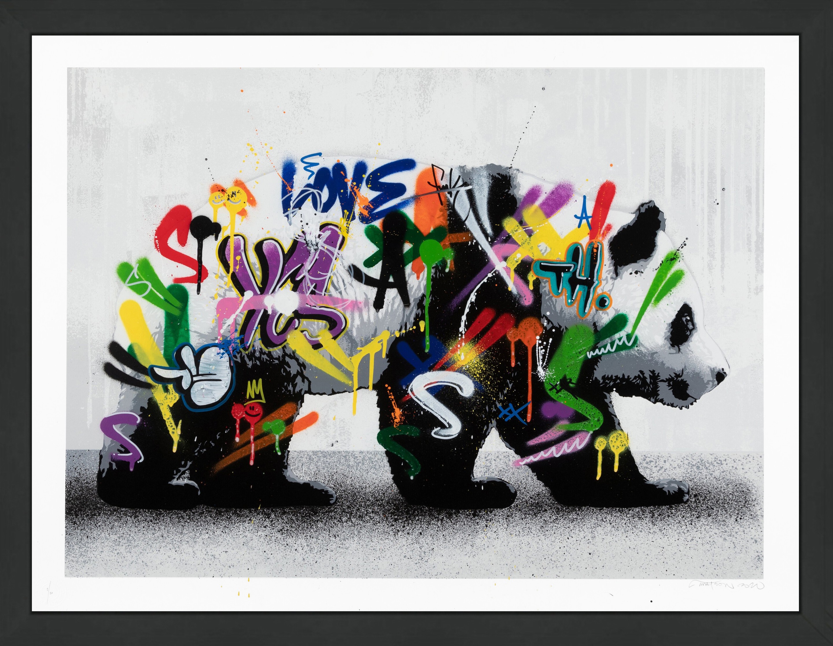 Martin Whatson, Panda (Unique Hand Finished Screen Print) Martin Whatson, Panda (Unique Hand Finished Screen Print)