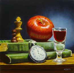 Painting, La pomme savante, Jean-Pierre Walter