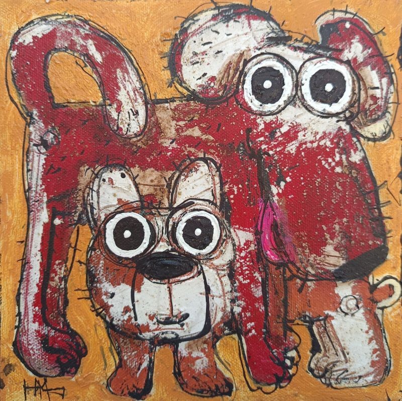 Hervé Maury, Deux chiens copains Hervé Maury, Deux chiens copains
