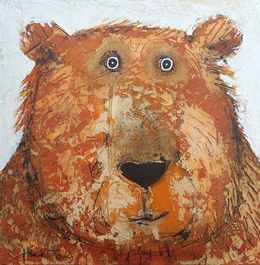 Peinture, Portrait ours brun, Hervé Maury