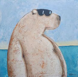Peinture, Ours lunettes, Hervé Maury