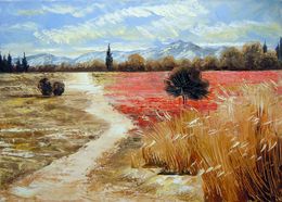 Peinture, Terre brulée, Gyslaine Pachet-Micheneau