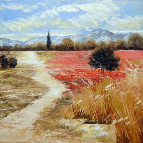 Gemälde, Terre brulée, Gyslaine Pachet-Micheneau