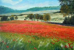 Peinture, Champ d'été, Gyslaine Pachet-Micheneau
