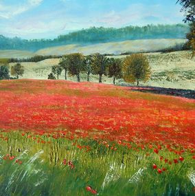 Peinture, Champ d'été, Gyslaine Pachet-Micheneau