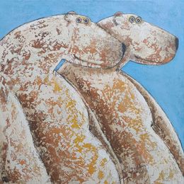 Peinture, Deux ours, Hervé Maury