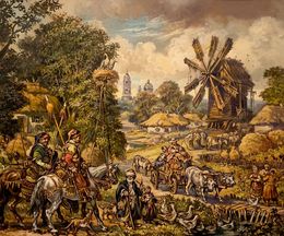 Peinture, On the Outskirts of the Village, Alexander Litvinov