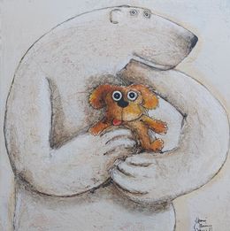 Peinture, Madone au chien, Hervé Maury