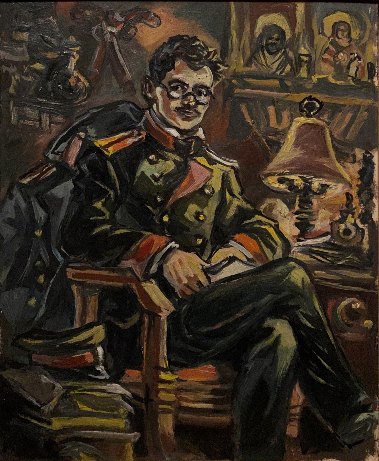 Alexander Litvinov, Evening by the fireplace Alexander Litvinov, Evening by the fireplace
