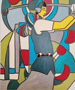 Peinture, La Golfeuse, Patricia Kleyman