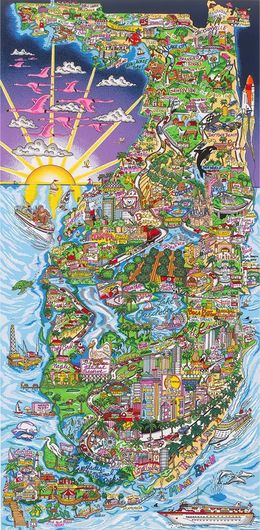 Print, Along the Sunshine State, Charles Fazzino