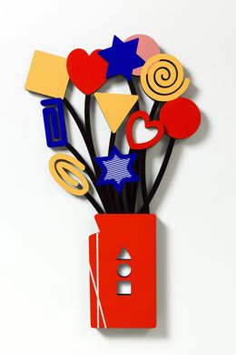 Scultura, Big Red Flowers – 3D Wall Sculpture, Zion Ezri