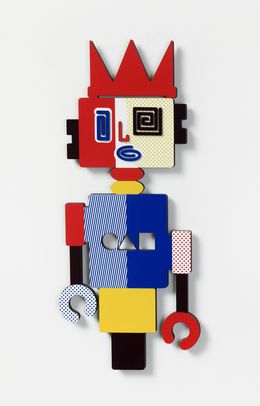 Sculpture, King Robot- 3D wall sculpture, Zion Ezri