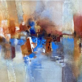 Peinture, Bleu royal, Anne Bironneau