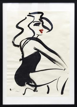 Pittura, Bellissima - Série portrait de femme stylisé, Richard Atlan