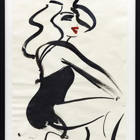 Pittura, Bellissima - Série portrait de femme stylisé, Richard Atlan
