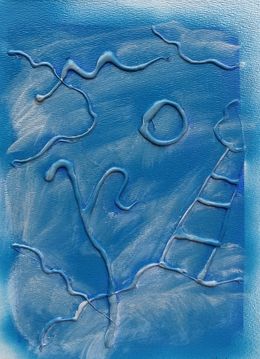Painting, Ciel aux quatre lettres, Patrick Moya